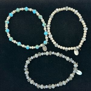 Lot of 3 Tocara stainless steel bracelets